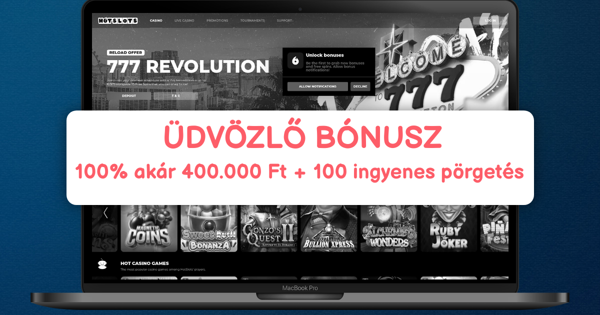Hot Slots Casino welcome bonus